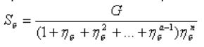 Формула при ηδ -КПД канатных блоков